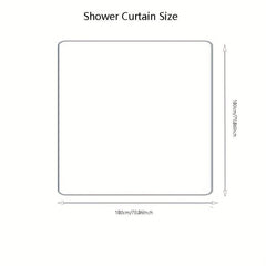3pcs Rose Pattern Waterproof Shower Curtain Bathroom Decor
