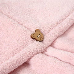 Double Layer Hair Drying Cap Coral Fleece Towel Quick Dry for Long Hair