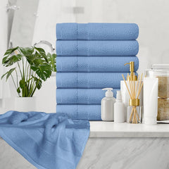 2pcs Solid Cotton Hand Towels Set - Soft & Absorbent - Bathroom Gym Spa Supplies