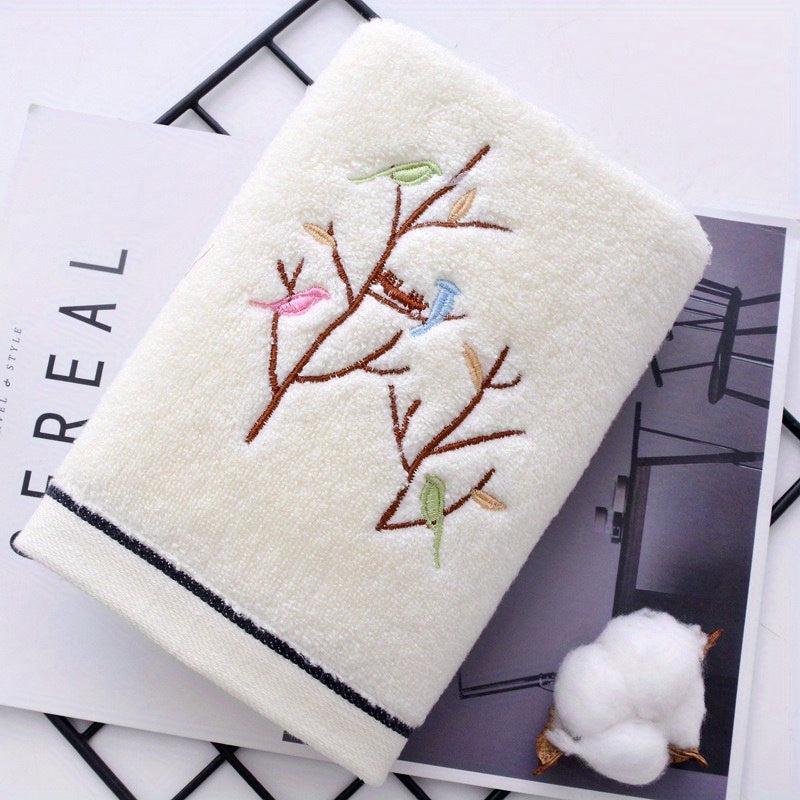 Soft Cotton Embroidery Hand Towel Absorbent 34x75cm