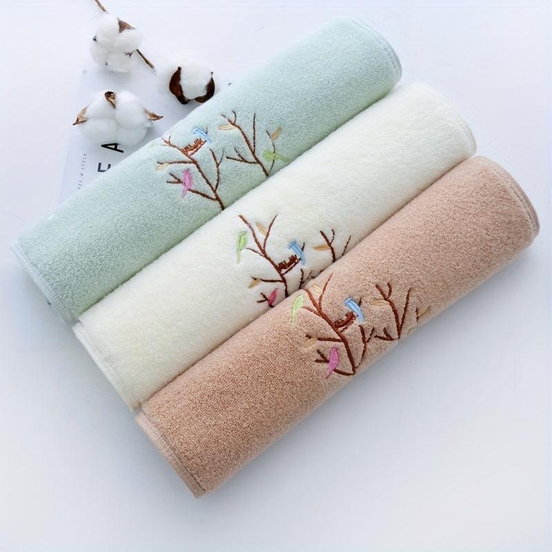 Soft Cotton Embroidery Hand Towel Absorbent 34x75cm