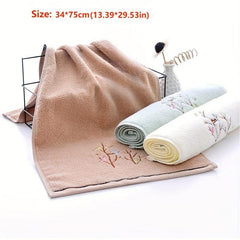Soft Cotton Embroidery Hand Towel Absorbent 34x75cm