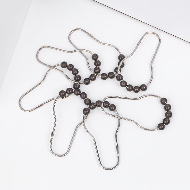 12pcs Gourd Buckle Shower Curtain Hook Iron Material Various Colors