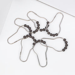 12pcs Gourd Buckle Shower Curtain Hook Iron Material Various Colors