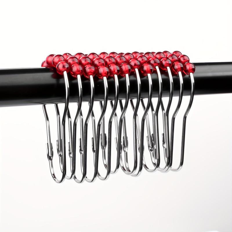 12pcs Gourd Buckle Shower Curtain Hook Iron Material Various Colors