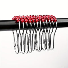 12pcs Gourd Buckle Shower Curtain Hook Iron Material Various Colors