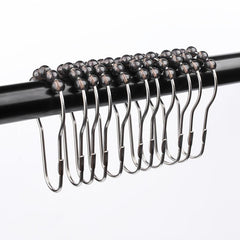 12pcs Gourd Buckle Shower Curtain Hook Iron Material Various Colors