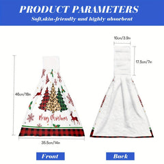 Christmas Tree Pattern Fingertip Towel Hanging Towel Farmhouse Decor
