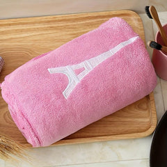 Iron Tower Embroidered Bath Towel - Solid & Skin-friendly - Highly Absorbent