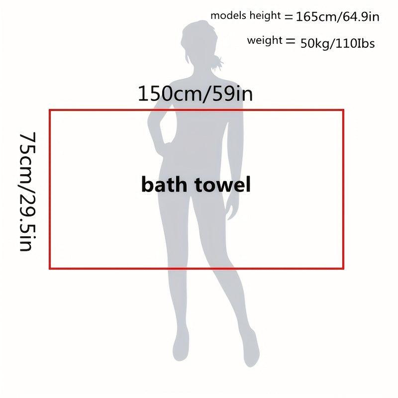 Iron Tower Embroidered Bath Towel - Solid & Skin-friendly - Highly Absorbent