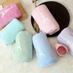 Iron Tower Embroidered Bath Towel - Solid & Skin-friendly - Highly Absorbent