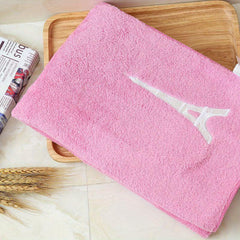 Iron Tower Embroidered Bath Towel - Solid & Skin-friendly - Highly Absorbent