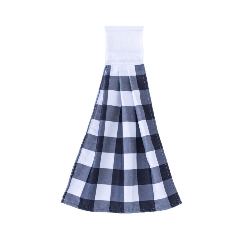 Christmas Plaid Fingertip Towel Soft Absorbent Dish Towel Seasonal Decoration