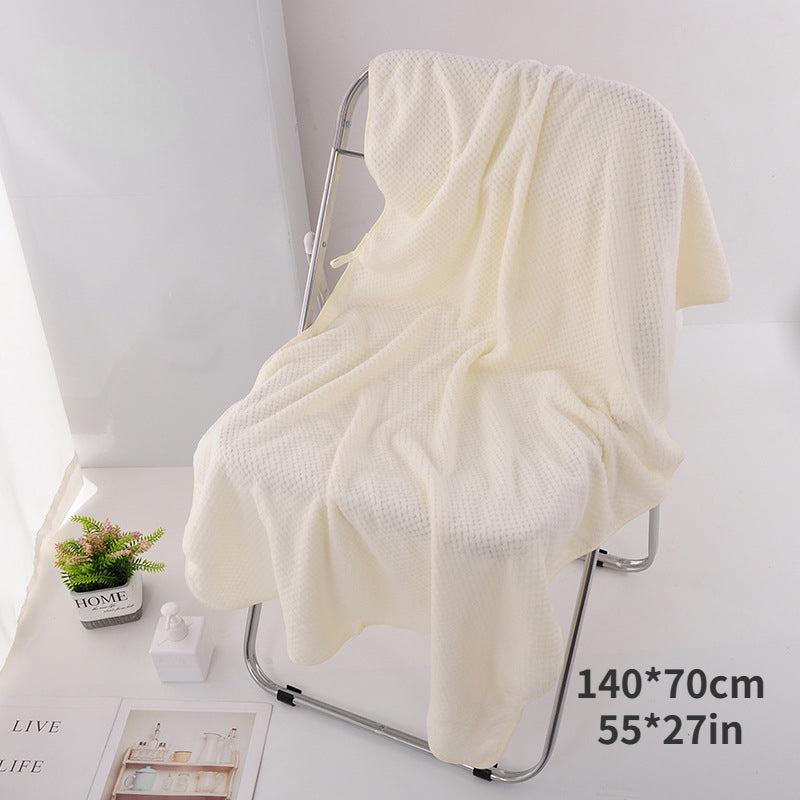 Soft Coral Fleece Bath Towel Absorbent Solid Bathroom Towel