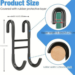 2pcs Hanging Hooks for Storage Cabinet Bathroom Bedroom Door