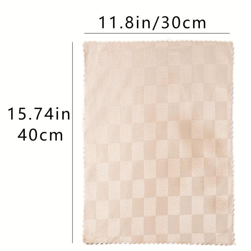 10pcs Plaid Cleaning Cloth Square Cleaning Rag Strong Water Absorption