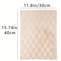 10pcs Plaid Cleaning Cloth Square Cleaning Rag Strong Water Absorption