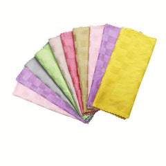 10pcs Plaid Cleaning Cloth Square Cleaning Rag Strong Water Absorption