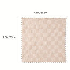 10pcs Plaid Cleaning Cloth Square Cleaning Rag Strong Water Absorption
