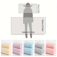 Coral Fleece Towel Set Quick Drying Absorbent Towels 1 Bath & 1 Hand Towel