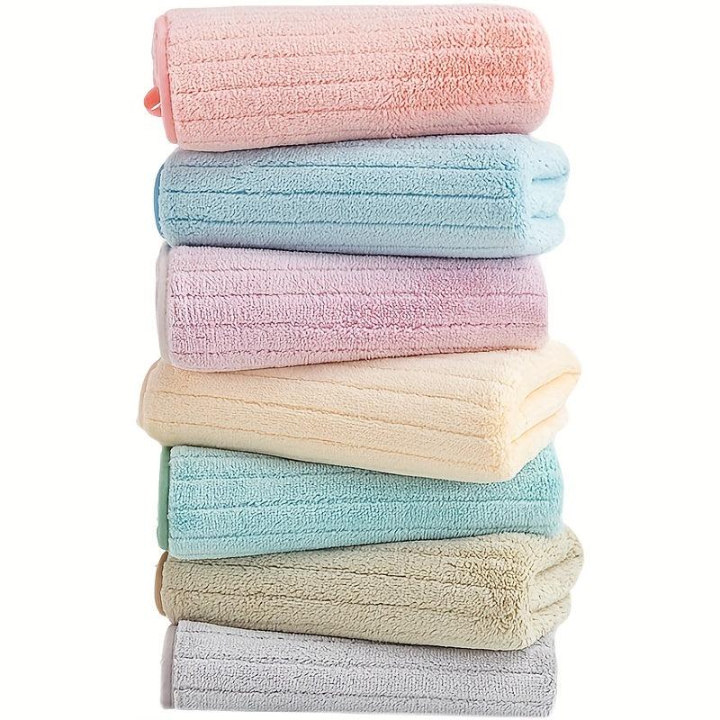 Coral Fleece Towel Set Quick Drying Absorbent Towels 1 Bath & 1 Hand Towel