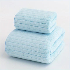 Coral Fleece Towel Set Quick Drying Absorbent Towels 1 Bath & 1 Hand Towel