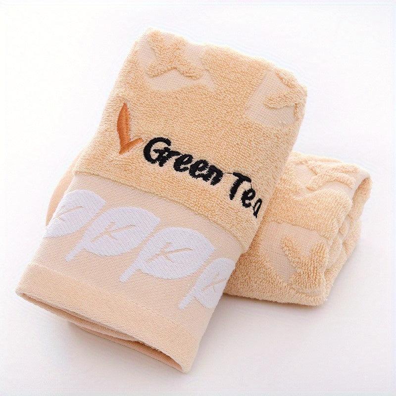 3pcs Leaf Pattern Hand Towel Soft Coral Fleece Towel for Bathroom