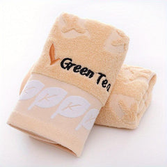 3pcs Leaf Pattern Hand Towel Soft Coral Fleece Towel for Bathroom