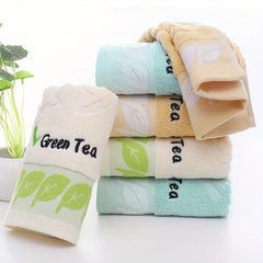 3pcs Leaf Pattern Hand Towel Soft Coral Fleece Towel for Bathroom