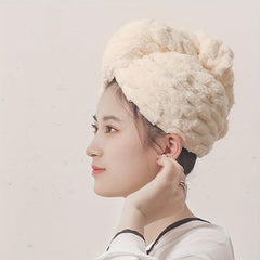 Coral Fleece Hair Towel Soft & Absorbent Hair Drying Cap