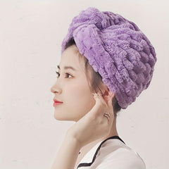 Coral Fleece Hair Towel Soft & Absorbent Hair Drying Cap