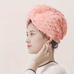 Coral Fleece Hair Towel Soft & Absorbent Hair Drying Cap