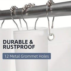 Waterproof PEVA Shower Curtain Liner with 12 Grommets