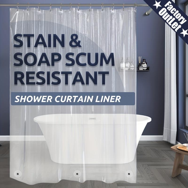 Waterproof PEVA Shower Curtain Liner with 12 Grommets