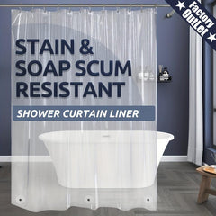 Waterproof PEVA Shower Curtain Liner with 12 Grommets