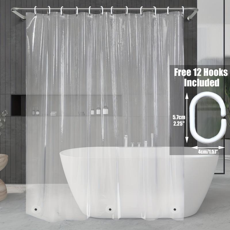 Waterproof PEVA Shower Curtain Liner with 12 Grommets