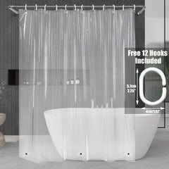 Waterproof PEVA Shower Curtain Liner with 12 Grommets
