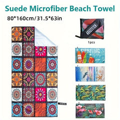 Microfiber Beach Towel Quick Drying Absorbent Sandproof Lightweight