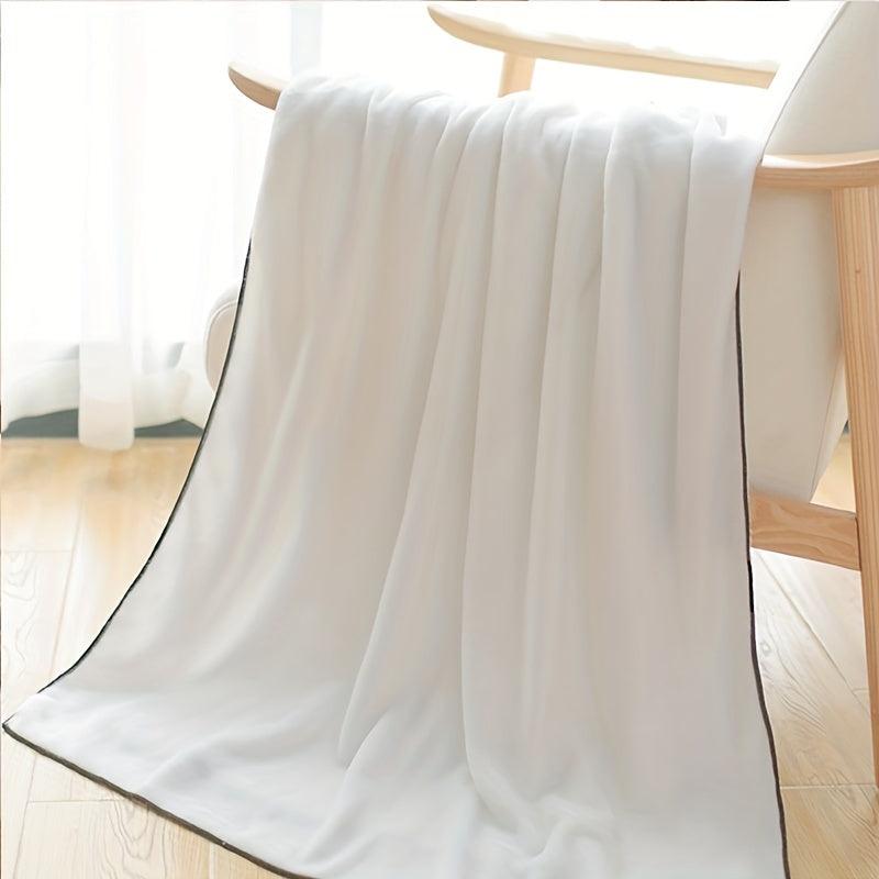 Embroidered Detail Bath Towel Soft Quick Drying Absorbent Towel