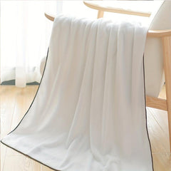 Embroidered Detail Bath Towel Soft Quick Drying Absorbent Towel