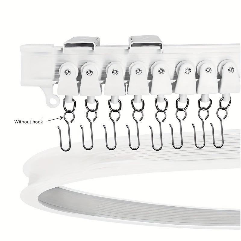 Plastic Shower Curtain Curved Track Bendable Rod
