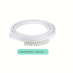 Plastic Shower Curtain Curved Track Bendable Rod
