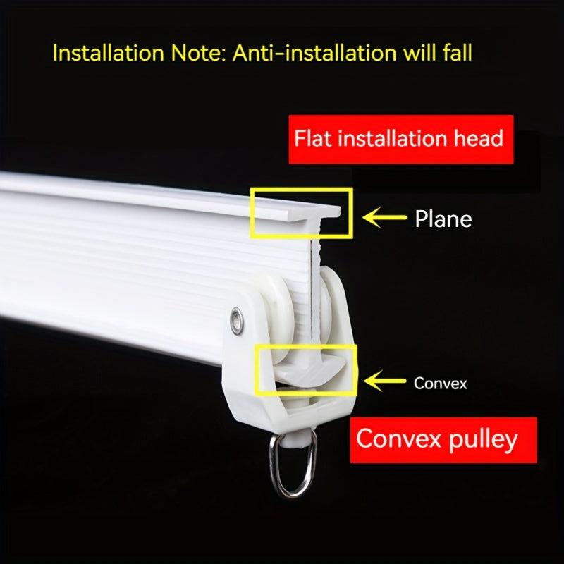 Plastic Shower Curtain Curved Track Bendable Rod