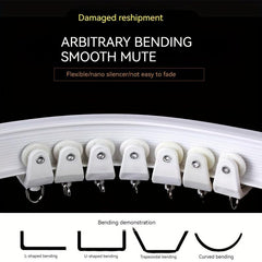 Plastic Shower Curtain Curved Track Bendable Rod