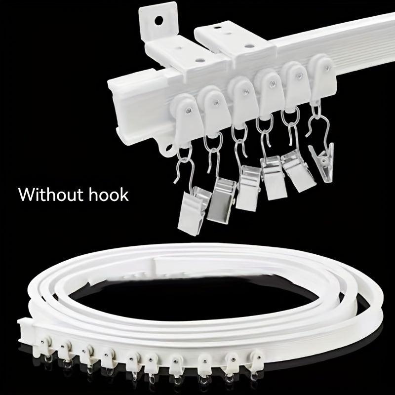 Plastic Shower Curtain Curved Track Bendable Rod