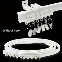 Plastic Shower Curtain Curved Track Bendable Rod