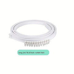 Plastic Shower Curtain Curved Track Bendable Rod