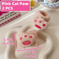 2pcs Cartoon Wrist Towels for Girls - Absorbent Wristbands for Face Washing