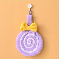 Lollipop Hanging Towel Coral Fleece Quick-drying Towel