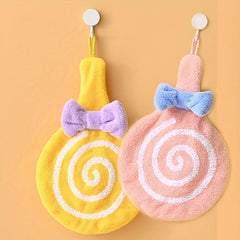 Lollipop Hanging Towel Coral Fleece Quick-drying Towel